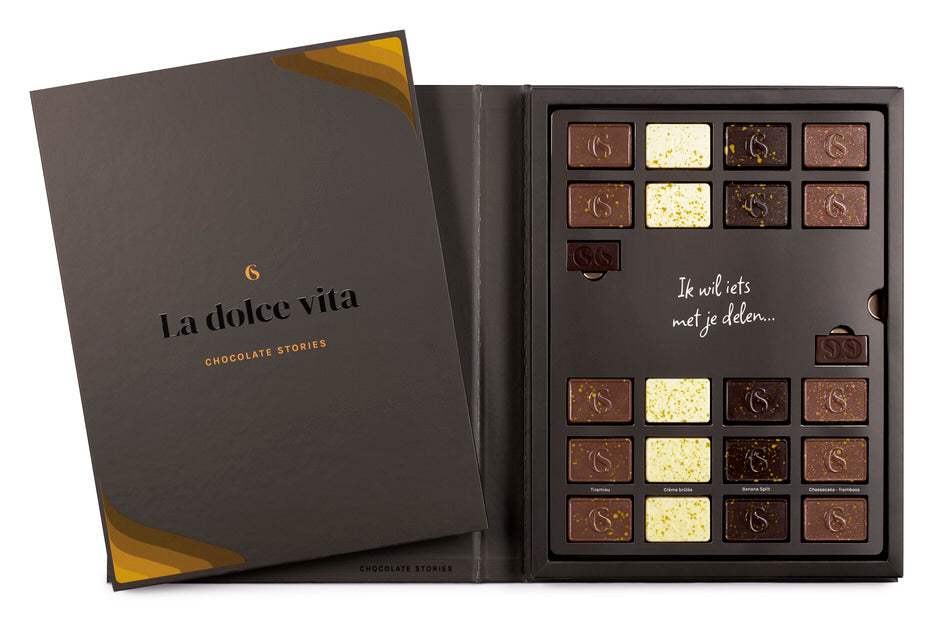 Chocoladeboek La dolce vita XL open