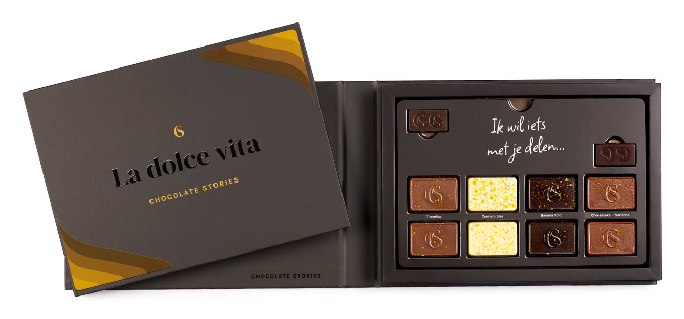 Chocoladeboek La dolce vita opengeklapt